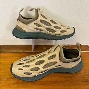 Merrell Reese Cooper Tan and Khaki Slip-On Comfortable Sport Loafers, Mens Sz 11